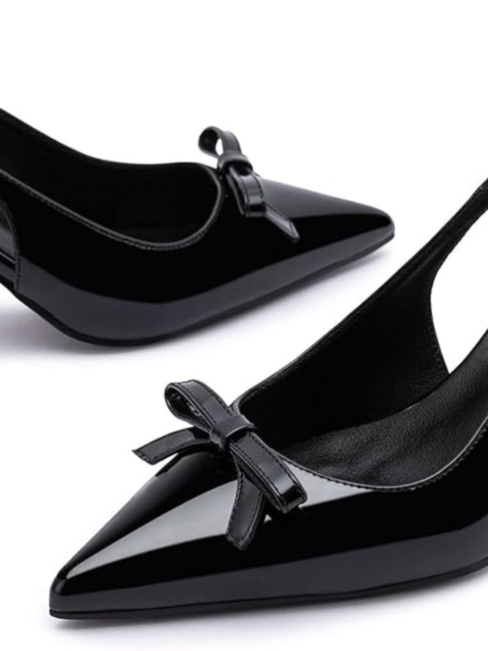 Womens Kitten Heels Slingback Pumps Closed Pointed Toe Stiletto Dress Shoes for